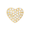 Pave Diamond Heart Stud Earrings (1/5tcw)