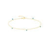 Blue Turquoise Evil Eye Dangle Adjustable Anklet
