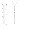 Mini Bars and Diamond Bezels Lariat Necklace