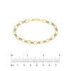Two-Tone Flat Oval Link Bracelet