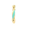 Medium Turquoise Enamel Round Twist Hoops