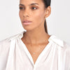 White Enamel Sideways Cross Necklace