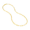 3.80mm Hollow Paper Clip Chain with Pear Lock