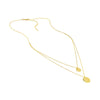 Double Stranded Disc Drop Duo Necklace