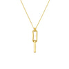 Double Oval Link Pendant Necklace