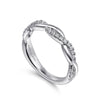 14K White Gold Diamond Wedding Band