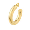 6x30mm Polished Open Hoop Earrings