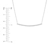 Curved Bar Adj. Necklace with 1/5tcw Diamond