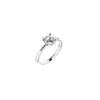 14K White 6.5 mm Round Engagement Ring Mounting