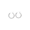 25mm High Polished Twist Hoop Earrings