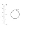 Plated Sterling Silver Diamond-Cut Patterned Hoop Earrings