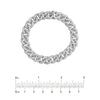 Sterling Silver CZ Curb Link Bracelet