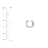 3 Row Pave Diamond Paper Clip Huggies (5/8tcw)