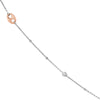 Sterling Silver CZ and Mariner Link Station Long Necklace