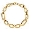 14K Polished 7in Fancy Link Bracelet