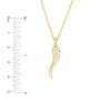 Sterling Silver CZ Italian Horn Adjustable Necklace