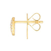 Pave Diamond Oval Stud Earrings (1/6tcw)