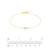 Lt.Turquoise Enamel Sideways Cross Bracelet