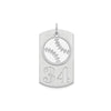 Personalized 2-piece Baseball Dog Tag Charms