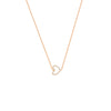 Plated Sterling Silver Sideways Heart Necklace