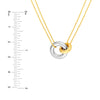 Two Tone Double Chain Interlocking Circle Necklace