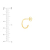 15mm Large J Hoop Earring