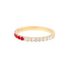 50/50 Ruby &amp; Diamond Stackable Band
