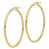 14K Polished 2mm Hoop Earrings