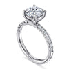 14K White Gold Round Diamond Engagement Ring