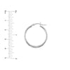 2 X 25mm DC Florentine Hoop Earrings