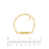 3.25mm Kid's Initial ID Bracelet on Figaro Chain LL