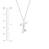 Script 'T' with Diamond Bezel Necklace