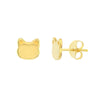 Cat Stud Earrings on Post Back
