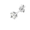 Sterling Silver 4mm Round CZ Stud Earrings on Post Back