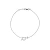 Mini CZ Heart and Arrow Adjustable Bracelet