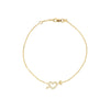 Mini CZ Heart and Arrow Adjustable Bracelet