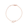 Mini CZ Heart and Arrow Adjustable Bracelet