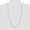 14K White Gold 2.5mm Diamond-Cut Rope Chain