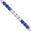 Diamond &amp; Sapphire Tennis Bracelet (2-1/4tcw)
