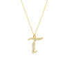 Diamond Gothic 'T' Necklace