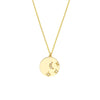 Diamond Moon &amp; Stars Medallion Necklace