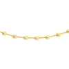 Diamond-Cut Bead Station Choker Chain Adjustable Lobster Lk