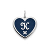 Monogram Initial Enameled Heart with Diamond Charms