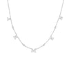 Initial &amp; Diamond Bezel Station Necklace