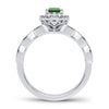 14K 0.25Ct Diamond Emerald Ring