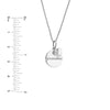 Sterling Silver Grandma Disk-Heart Necklace