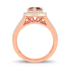14K 0.33Ct Diamond Morganite Ring