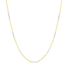 Two-Tone Staple Bar Stations Adjustable Necklace