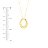Tapered Puffy Oval Pendant Necklace