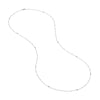 Sterling Silver D/C Bead and Mini Bead Long Necklace